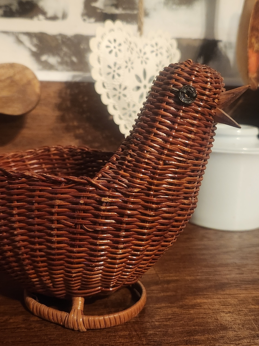 Vintage Avon Woven Wicker Chicken